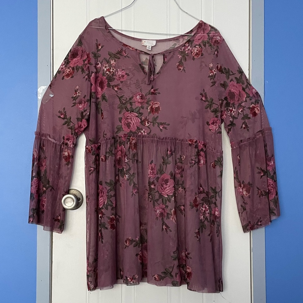 Plus Size Sheer Top